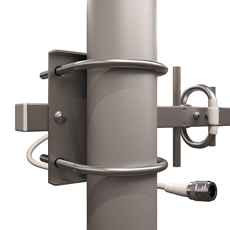 Tupavco TP513 Yagi WiFi Antenna 2.4GHz (17dBi) Outdoor Directional Signal (H:25° V:24°) Long Distance Range (High-Gain Weatherproof) Wireless Network (Pole Mount) N-Female Pigtail Connector
