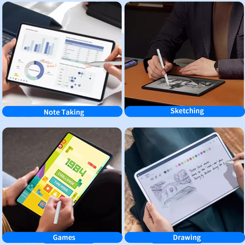 Stylus Pens for Touch Screens, Universal Fine Point iPad Pencil with Magnetic Adsorption Compatible with iPhone/iPad/Samsung/Android/Tablet & Other Touch Screens (White) white