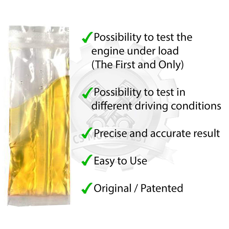CS Engine Combustion REAL-TIME Leak Tester - Cylinder Head Gasket CO2 Head Tester - Test While Driving - Petrol Diesel Gas - Engine Under Load Head Gasket Test Kit-30 PCS (Service Pack)