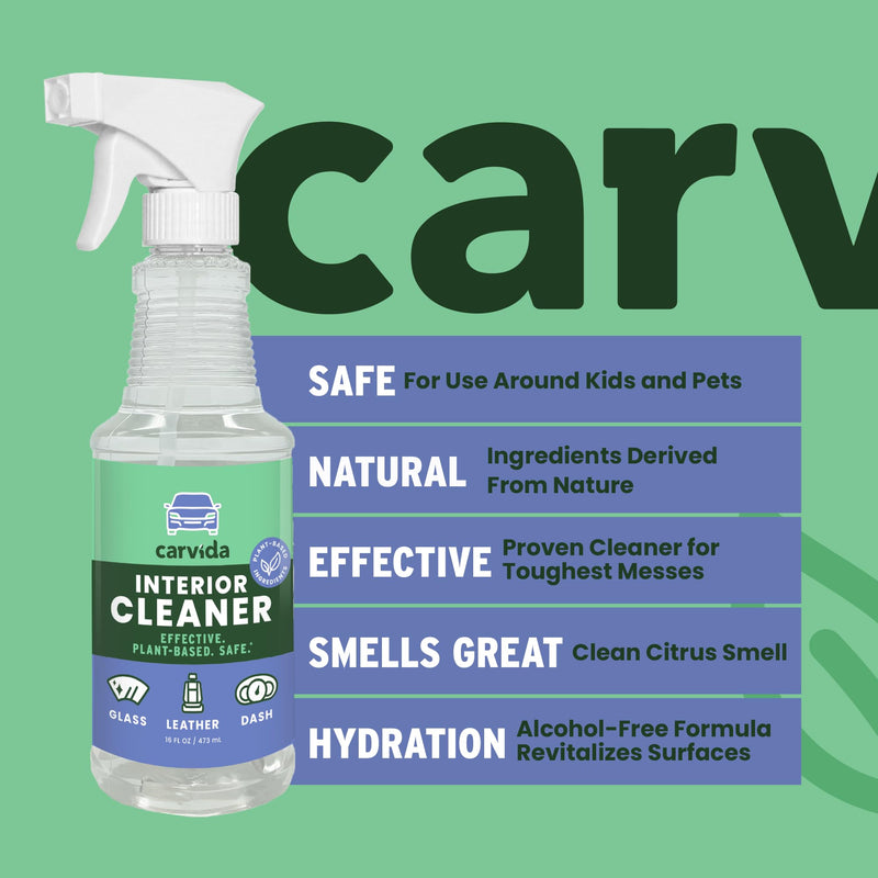 Interior Cleaner, Non-Toxic All-Purpose Car Cleaning Spray, Natural Grapefruit Scent, 16oz