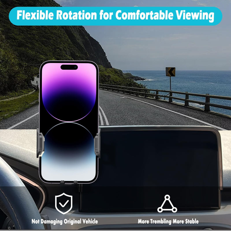 Car Phone Holder Fits for Ford Bronco Sport 2021-2024 Accessories(Only fit for 8-Inch Screen),Thick Cases Friendly,Cell Phone Mount for 4-7 in Phones Bronco Sport 2021-2024(8 in screen)