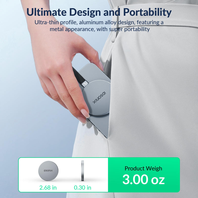 iDsonix 512GB External SSD, Magnetic Portable SSD Up to 2000MB/s - USB-C, USB 3.2 Gen 2x2 External Solid State Drive Compatible with iPad, MacBook, PS5, Xbox - iQ20