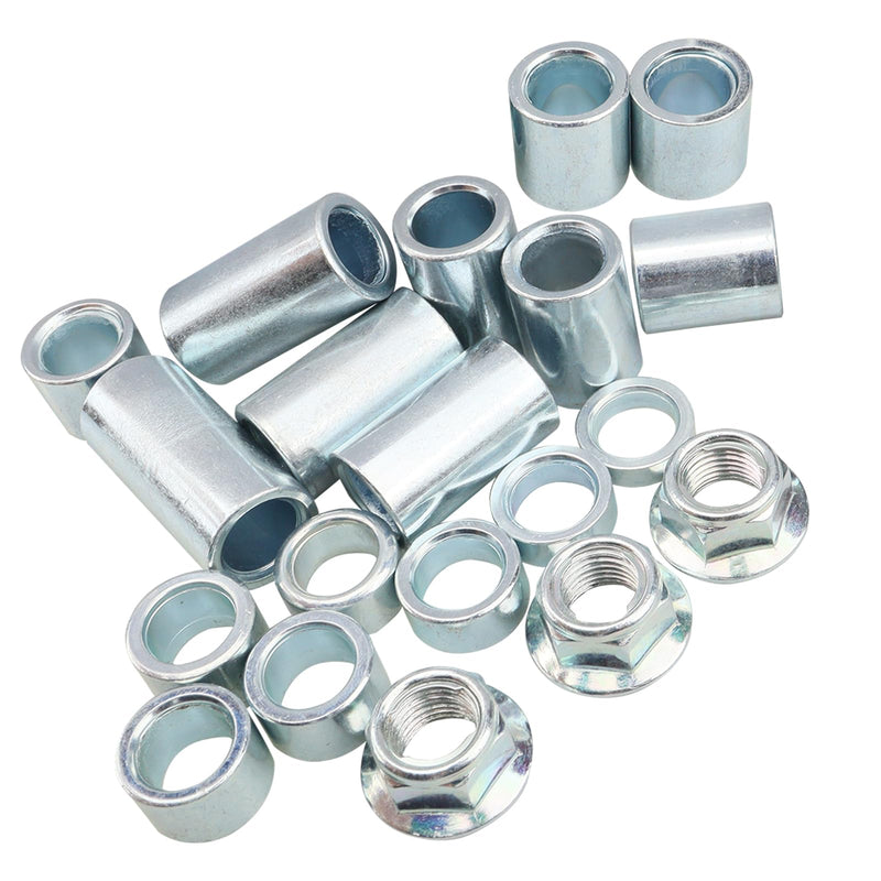 20pcs M12 Spacer Sleeve Bushings Industrial Steel for Motorcycle Pit Dirt Bike Moped ATV Mini Bike MX650 12mm Classic Axle