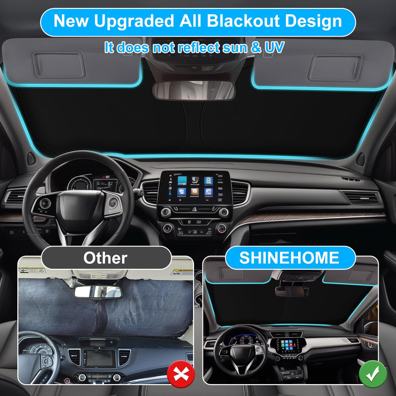 SHINHOME Windshield Sun Shade for 2023 2024 2025 Honda CRV SUV, LX, EX, EXL, Sport, Sport-L, Sport Touring Hybrid, Front Window Sun Visor Blocks UV Rays Foldable CR-V Accessories