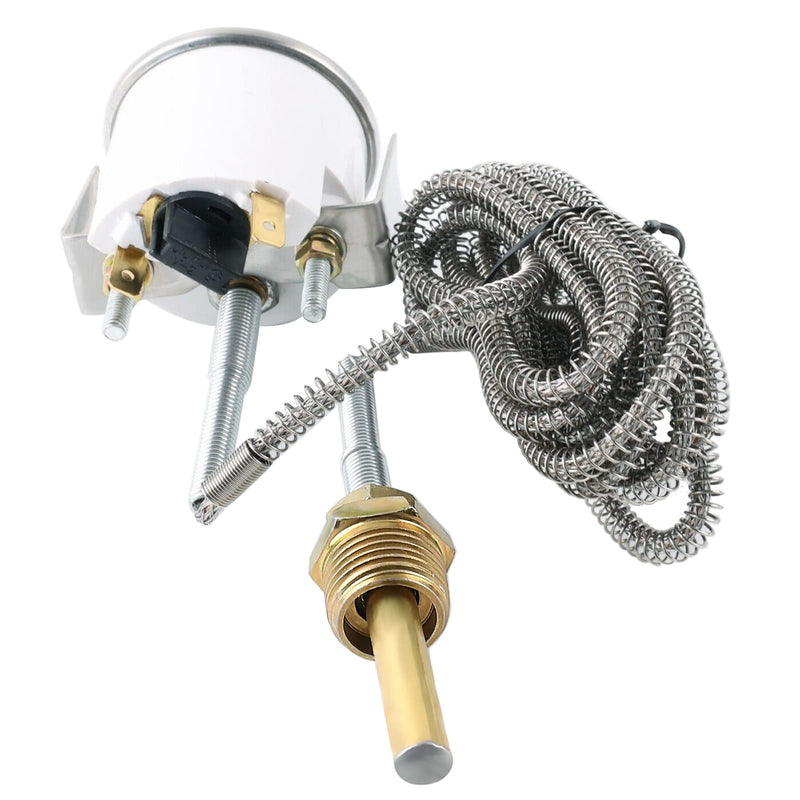 Mechanical Car Water Temp Temperature Gauge Endxedo 2'' inch 52MM Pointer Electrical Water Temperature 12V Temp Gauge Car Meter with Sensor NPT 1/2