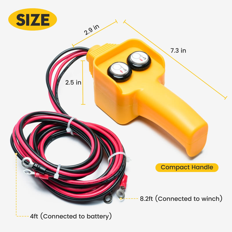 Winch Controller, Briidea Winch Remote Replacement Parts for 12V 1500 lbs‑5000 lbs Electric Winch, Supporting Forward and Reverse Motion, Easy to Use