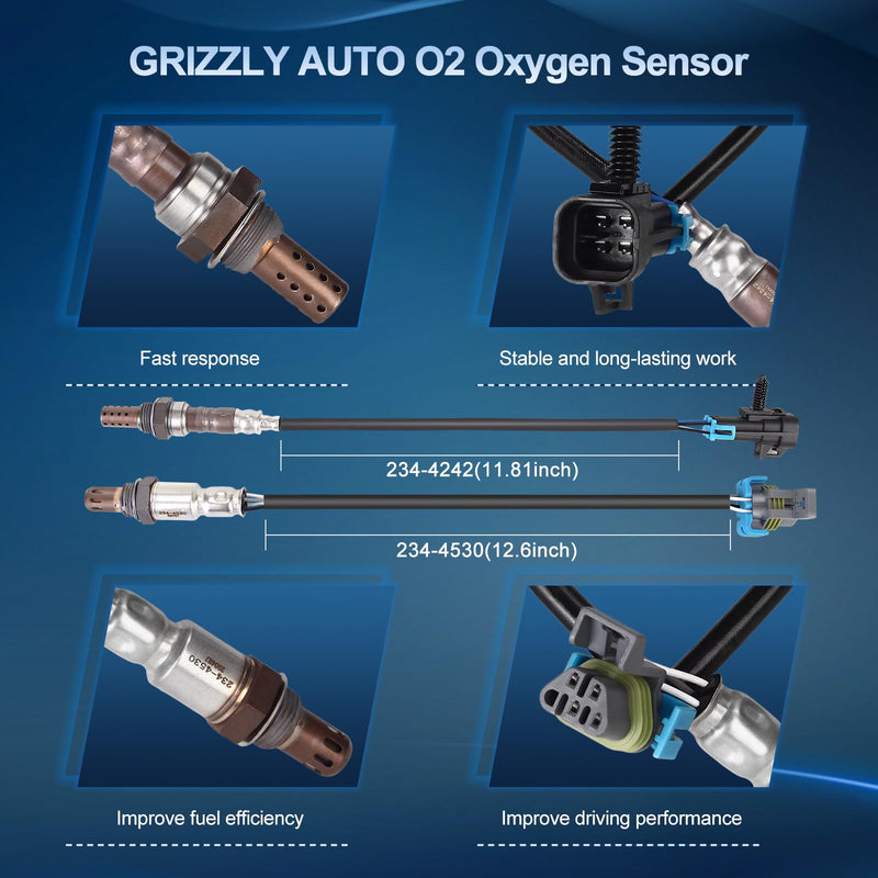 O2 Oxygen Sensor Upstream and Downstream for Chevy Equinox Malibu Captiva Sport, for GMC Terrain, for Pontiac G6 Solstice, for Saturn Aura Vue Sky 2.4L Replace 234-4242 234-4530 2Pcs