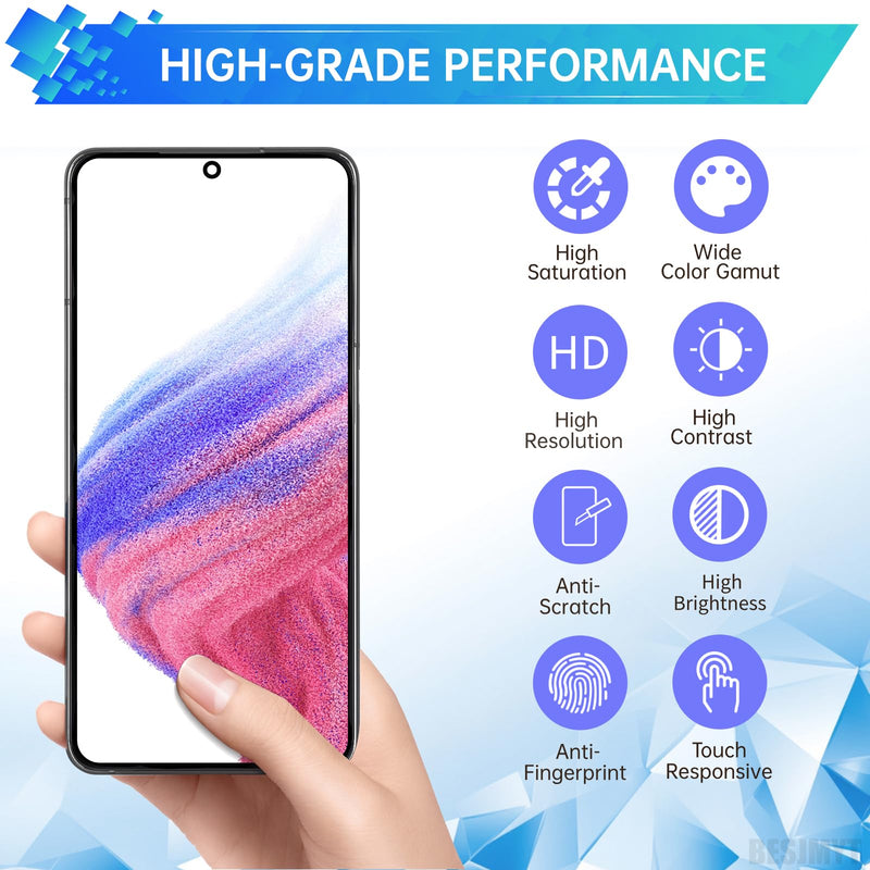 for Samsung Galaxy A53 5G Screen Replacement with Frame LCD Display Touch Digitizer Full Assembly Fix Glass with Repair Tools Kit SM-A536U SM-A536U1