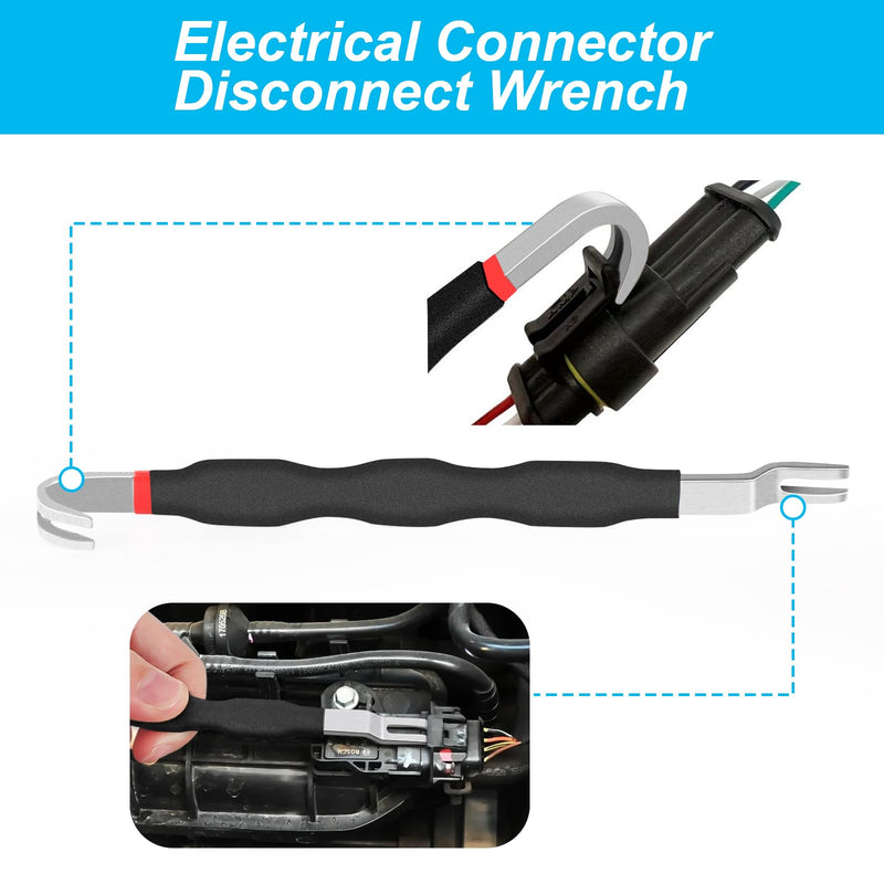 Electrical Disconnect Pliers 13120, 7.48"x0.39" Automotive Electrical Connector Removal Tool, Universal Electrical System Tools for Car Truck Terminal Plug Separator Removal straight