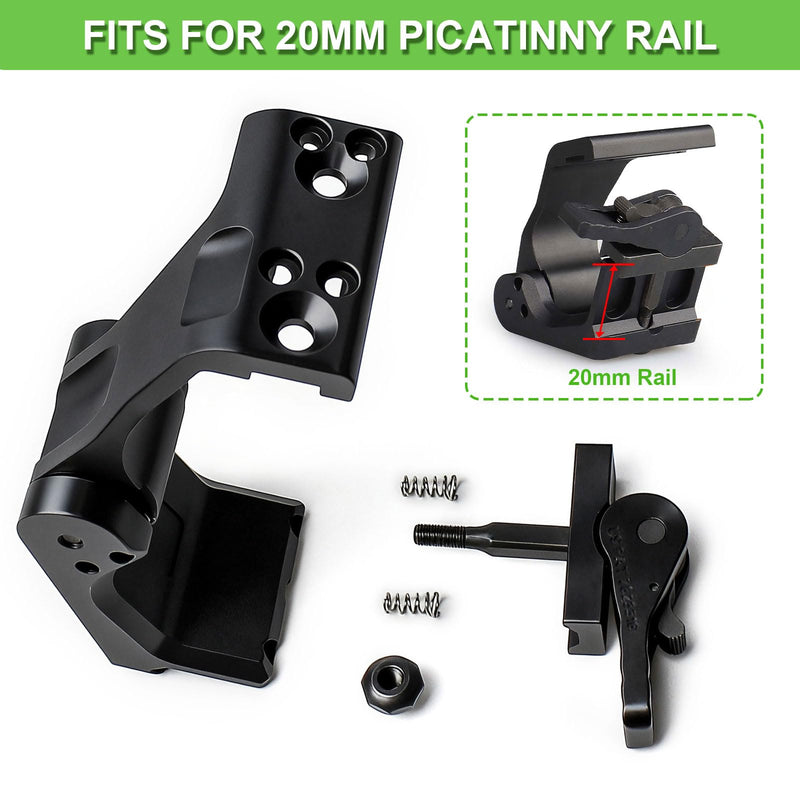 Tactical Flip-to-Center FTC Magnifier Mount with Fast QD Lever - 2.26 inch Optical Centerline Height,Aluminum Flip Up Optics Mounts Fits 20mm Picatinny Rail,Compatible G33 G43 G45 G23 G30 3x 4x 5x
