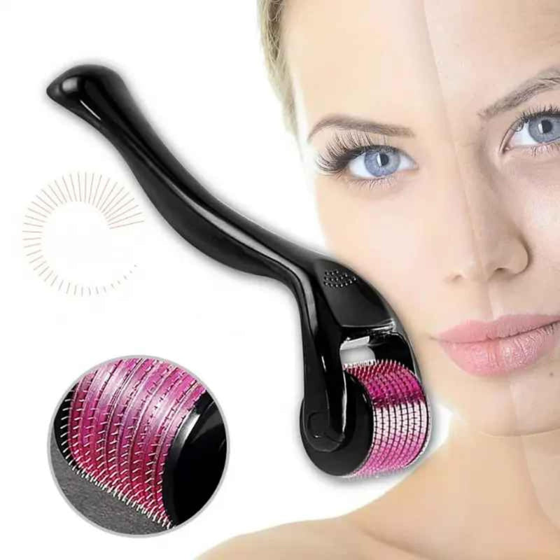 Derma Face Roller, 540 Needles Titanium Micro Derma Skin Care Roller for Hair Growth, Beard Roller for Wrinkles, Face Derma Skin Care Facial Roller and Beauty Massage Tools for Women and Men (0.5mm) 0.5mm