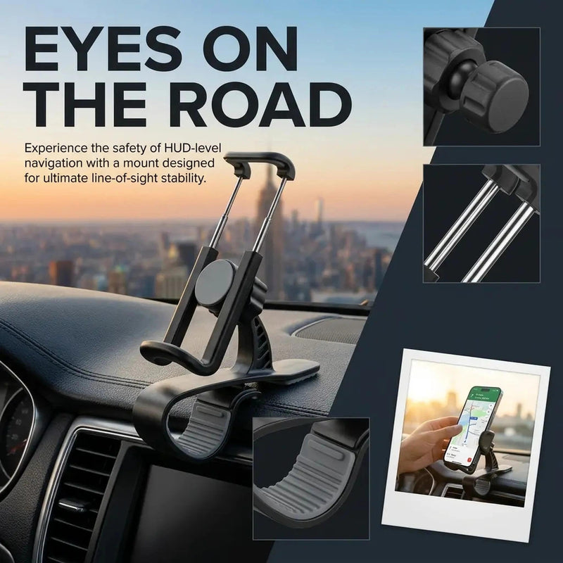Dashboard Phone Holder Universal 360 with an Clip Design, Navigation, 1pc | Versatile Universal Car Phone Holder With An Easy Clip Design For Mounting On The Dashboard, Suitable For Gps Navigation