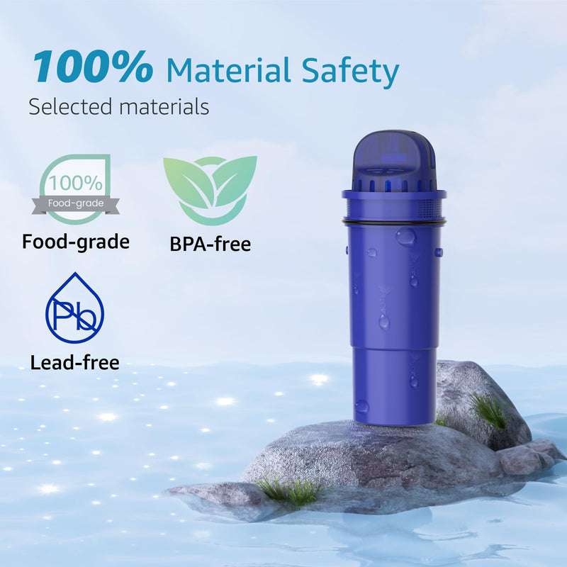 AQUA CREST CF10A Water Filter Replacement for Pur® Plus Pitcher Water Filter, CRF950Z, PPF951K, PPF900Z, PPT700, PPT111, CR1100, DS1800 and All Pur® Pitchers and Dispensers, NSF Certified, 6 Pack