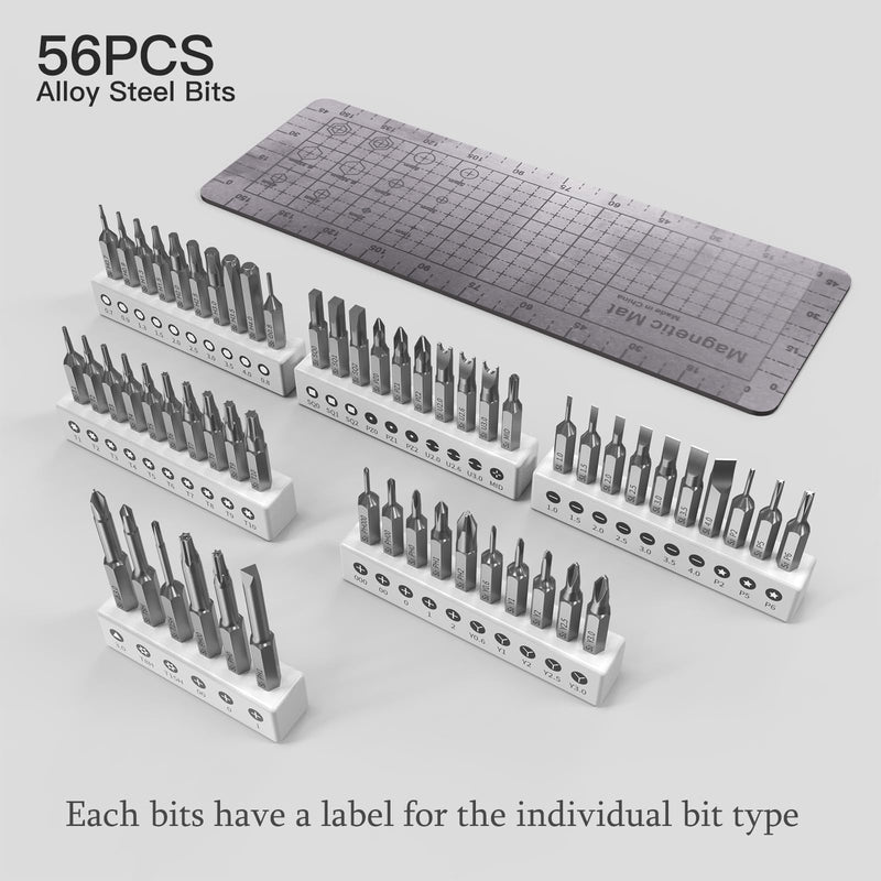 Mini Electric Screwdriver Set,66 in 1 Small Electric Screw Driver Kit with Magnetic Bits,Precision Electric Screwdrivers, Precision Cordless Repair Tool for Phone, Camera, Laptop, Watch 66 in 1 Star Black
