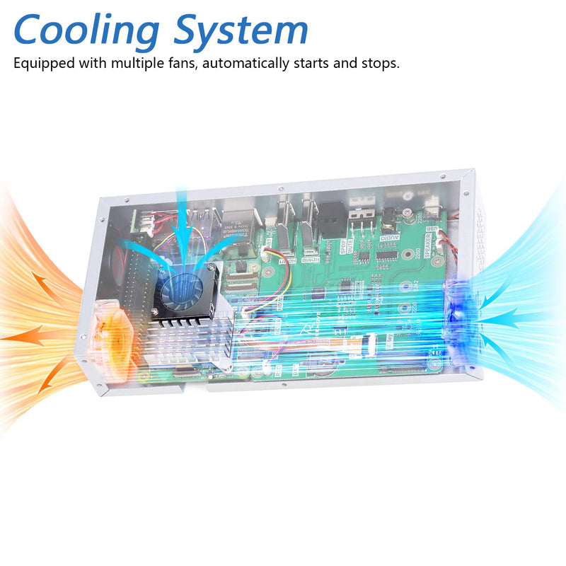 FREENOVE Computer Case Kit for Raspberry Pi 5 with Cooling Fan, M.2 NVMe SSD Slot 1231 MB/s, 5 MP Camera, 0.96 Inch OLED Screen, Built-in Stereo Speakers, 3.5 mm and Optical Audio (S/PDIF) no SSD no Screen