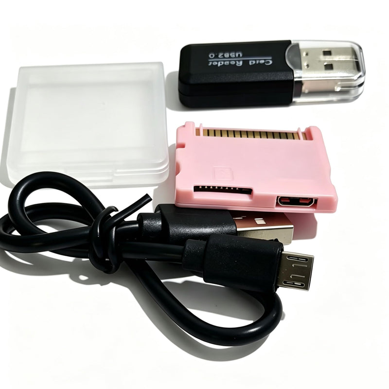DSPico Pink Shell Edition – RP2040 Open-Source Flash Cartridge with 6MB/s High-Speed Loading, Dual Power, DS Mode & Pico Launcher Support for Homebrew & Backups, Injection-Molded, Not 3D-Printed