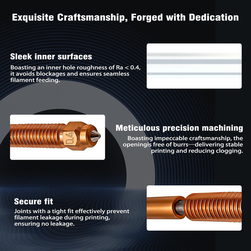 4Pcs K2/K2 Pro/K2 Plus Nozzle(0.2/0.4/0.6/0.8mm), Quick Swap High Flow Hardened Steel Nozzle with Integrated Copper Alloy Heat Break & Silicone Sock for Creality K2 Plus/K2 Pro/K2/Creality Hi Combo 4PK 0.2/0.4/0.6/0.8mm Nozzle