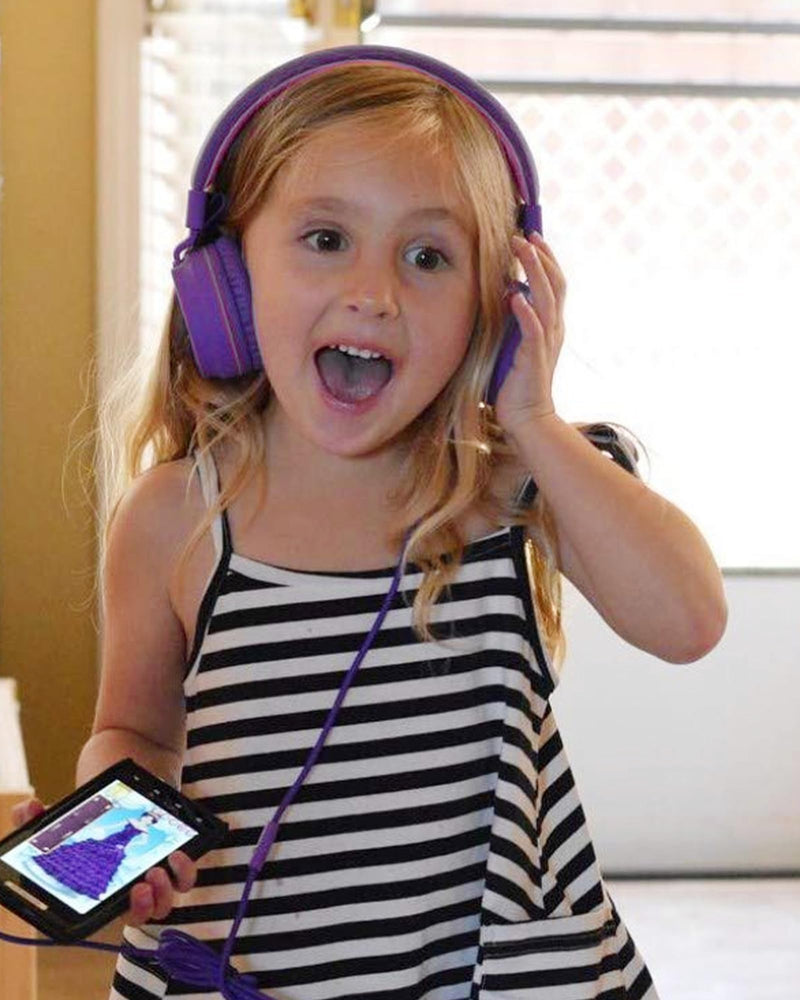 AILIHEN Upgrated USB C Headphones for Kids with Mic, Volume Limit 85dB/94dB | HD Stereo Sound, Foldable, Adjustable, Lightweight Type C Headphones for Gilrs/Toddler/School/Travel/Chromebook/Tablet/iPad Purple