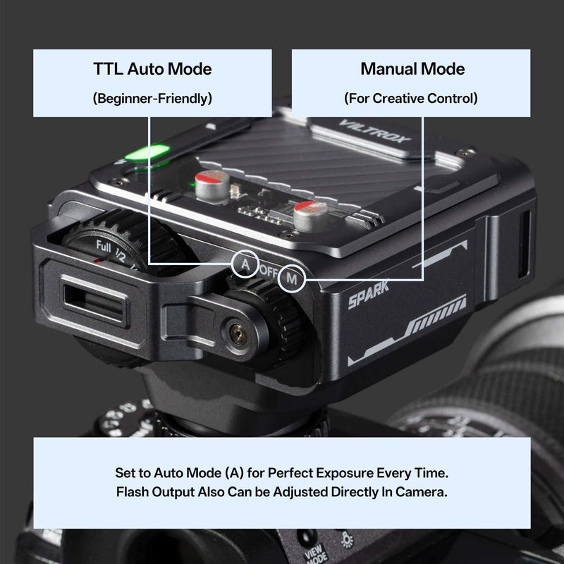 VILTROX Spark Z3 TTL Mini Camera Flash for Fuji, 6500K Small Flashlight High-Power GN16 Flash with Ultra-Fast 0.1–1s Recycle Time, TTL Auto with 7 Level Manual Power Control (Gray,for Fujifilm) For Fujifilm