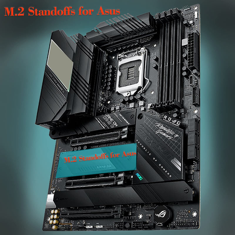 CO-RODE 48pcs M.2 SSD Standoffs and Screws for Asus, Gigabyte, MSI Motherboards