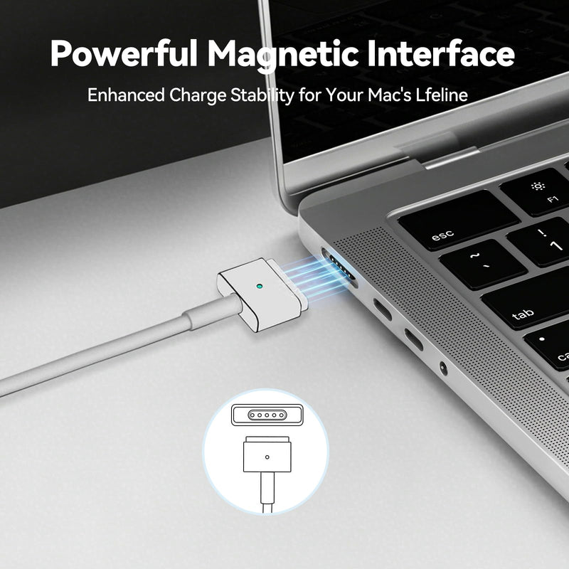 85W Mac Book Pro Charger T-Tip Mag 2 for Mac Book Pro 13/15-inch 2012-2017 | 13-inch, 15-inch and 17-inch laptop models, A1424, A1425, A1435, A1436, A1465, A146 85 Watts
