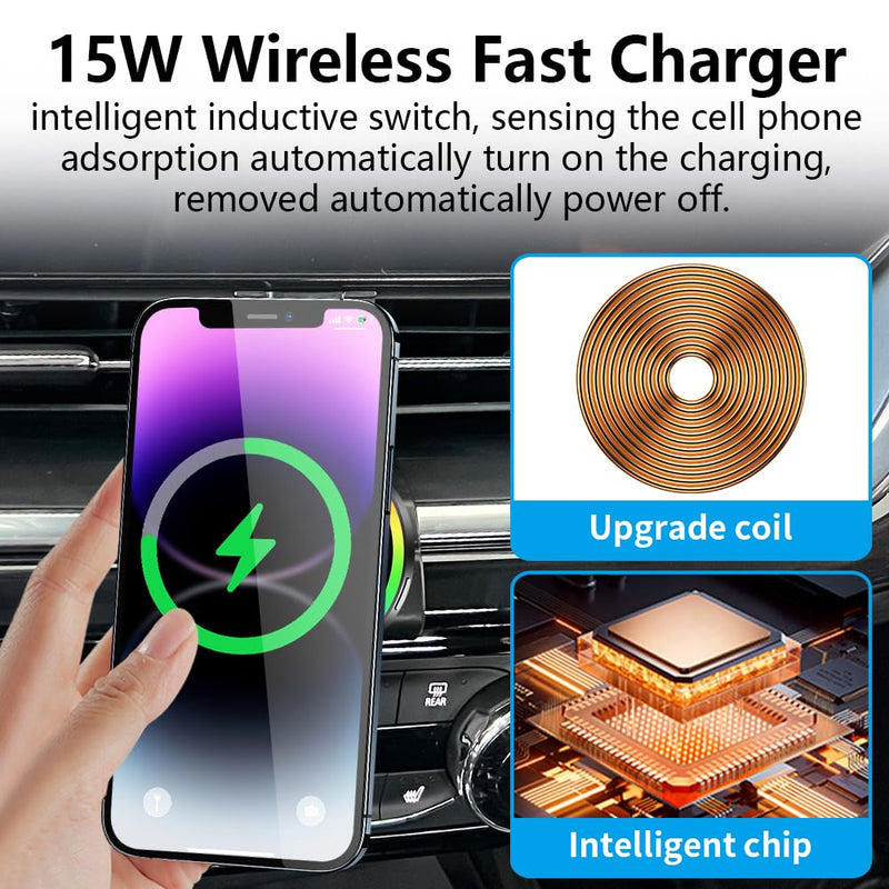 Car Magnetic Phone Mount for Chevrolet Chevy Trax 2024 2025 2026 Auto Interior Accessories Best Cellphone Holder Fast 15W Wireless Charger Cell Phones Charging Screen Stand Accessory
