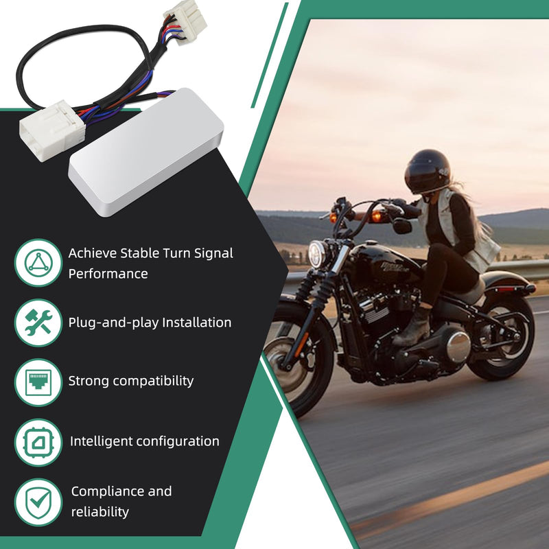 briidea Load Equalizer and Stabilizer Controller/Resistor Compatible with Harley Davidson Motorcycle, Led Turn Signals, Plug and Play, Solving Led Turn Signal No Flashing, Fast Flashing white