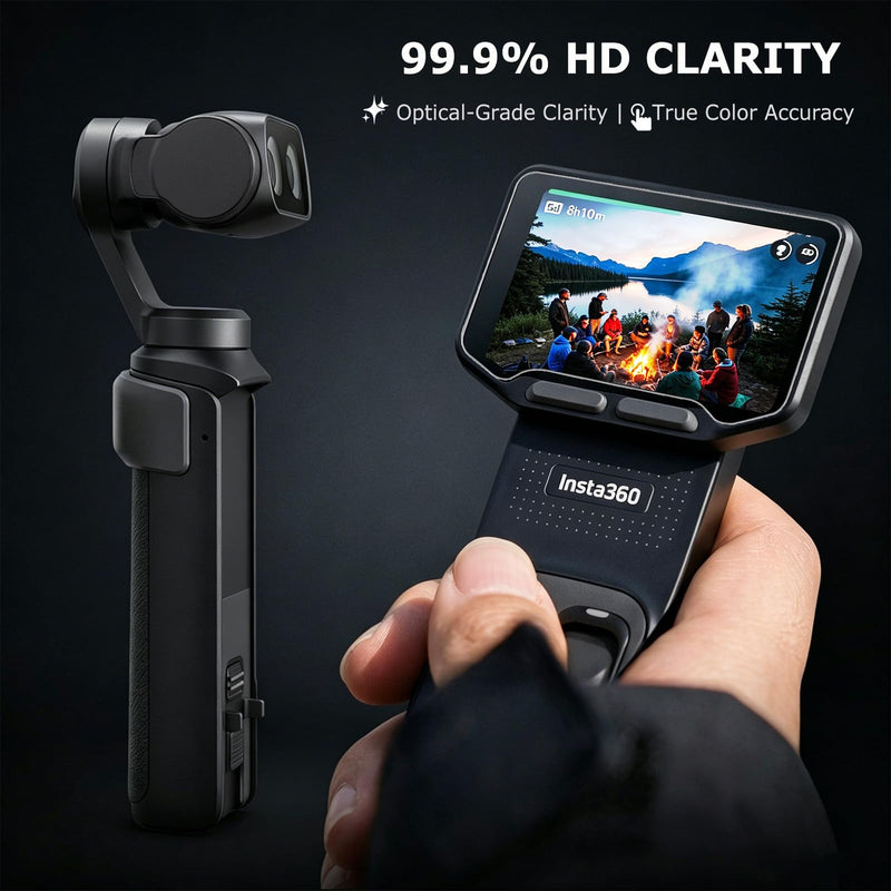 Screen Protector for Insta360 Luna Ultra - Lens Screen Protector for Insta 360 Luna Accessories with Tempered Glass OLED Display Film, Ultra HD, 9H Hardness, Scratch Resistant - 2 Pack