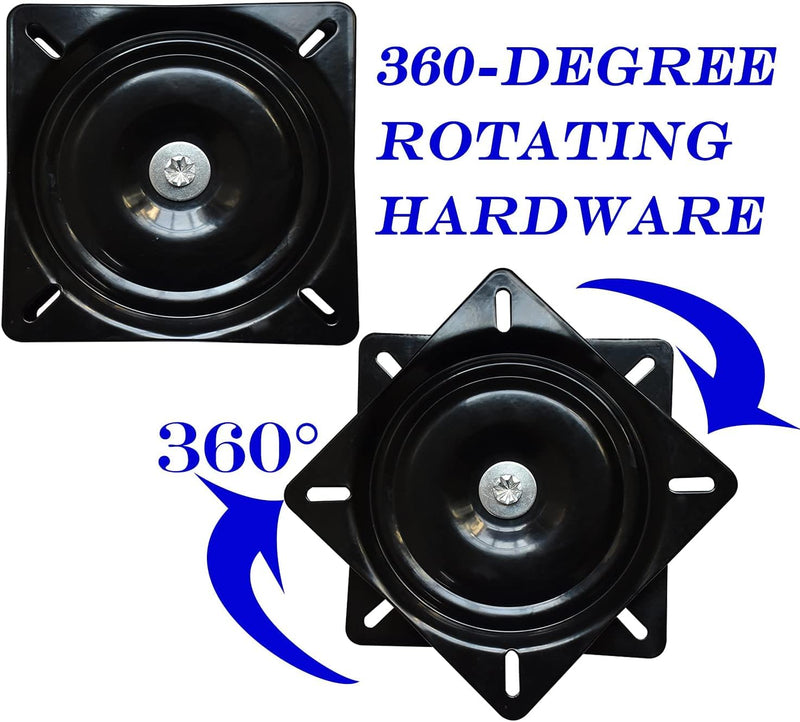 Smooth 360-Degree Boat Seat Swivel with Steel Construction, 5 1/4" Bolt Pattern, Compact Size for Boat Seats, Bar Stools, Counter Stools (Seat Swivel 1PC) Seat Swivel(1PC)