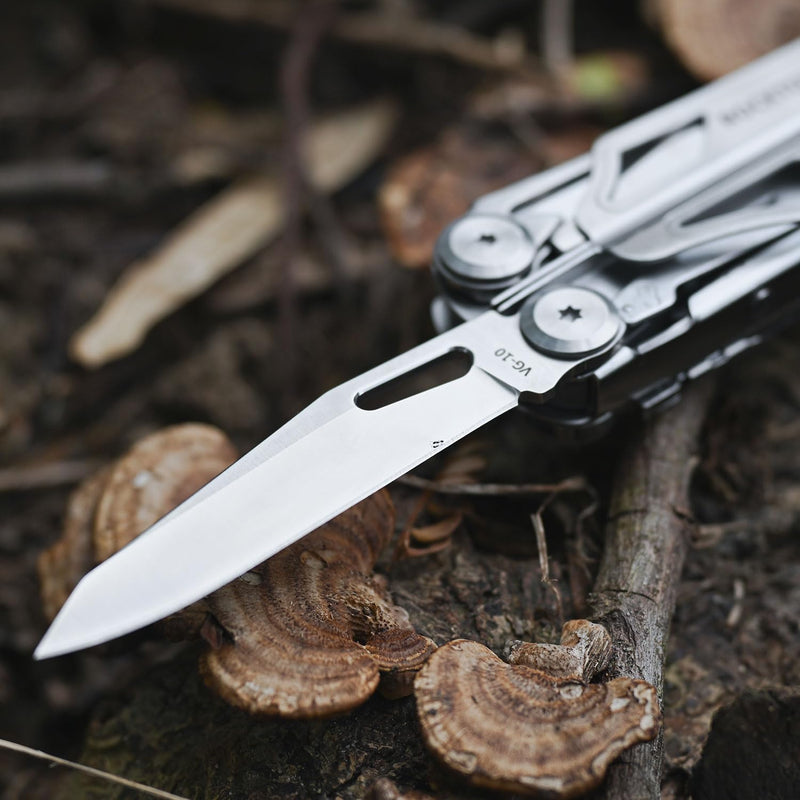 ROCKTOL SK05 Multitool, VG10 Knife Blade, 29-in-1 Multi tool Pliers, Replaceable Wire Cutters, Interchangeable File and Saw with T-shank, Heavy-duty Multi-tool in-car for Camping, Survival, Reapair VG-10 Knife Blade