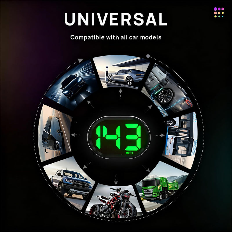 GPS Digital Speedometer for Car MPH, USB Connect Plug and Play for Car Truck Motor SUV All Vehicles, Automatic Brightness Adjustment,Large Font Display K2-Green
