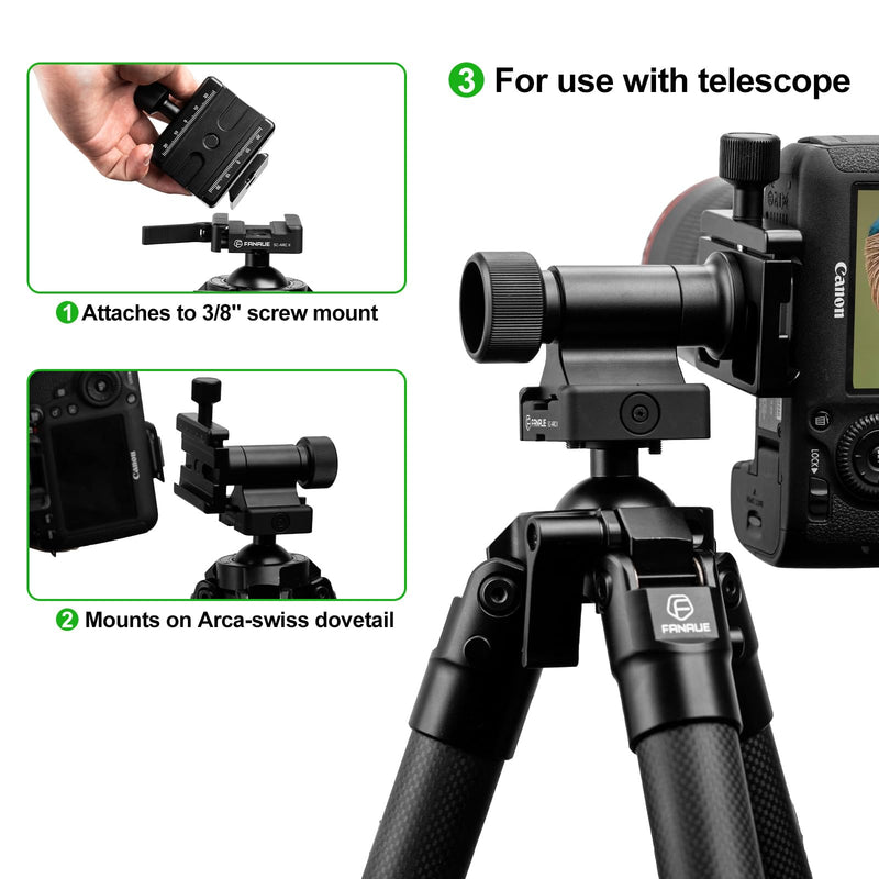 Monopod Gimbal Head with Arca-Swiss Dovetail Quick Release Plate | Rapid Side-Saddle Tilt Adjustment for Telephoto Lenses | Tripod Mount | Professional Photography & Video Gear for DSLR/Camcorders