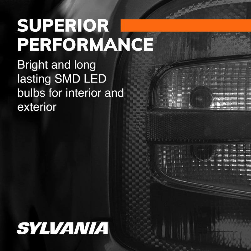 SYLVANIA - 7443 SilverStar Mini Bulb - Brighter and Whiter Light, Ideal for Daytime Running Lights (DRL) and Back-Up/Reverse Lights (Contains 2 Bulbs)