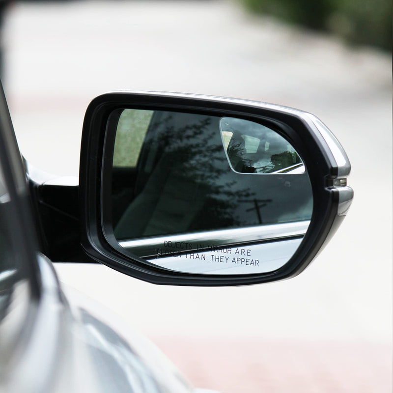 Blind Spot Mirrors for Cars - by Safe View Company - Change Lanes w Confidence - Made from Real Convex Glass - Long Lasting - Easy Peel & Stick (Superfan) Superfan