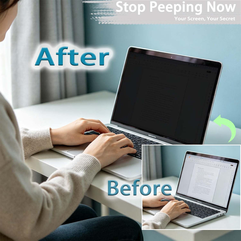 Magnetic Privacy Screen for MacBook Air 13 Inch & Pro | (2018-2020) ,(2017-2020), 26° Removable Black Anti-spy Film, Anti-Glare/Blue Protector,Privacy Screen Shield Eye Protection Macbook Air/Pro 13.3"