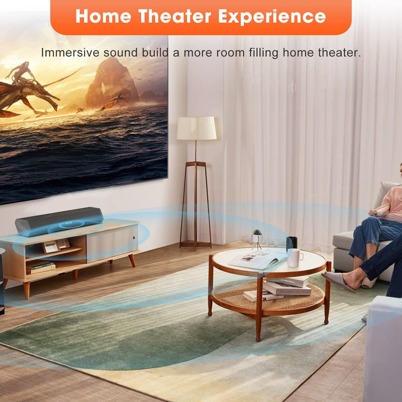 Bestisan Sound Bars for TV, 16'/50W Small Soundbar for TV, Sound Bar with Depths Sound Enhanced/DSP/Bass+/3EQ, Surround Sound Speakers for TV Works with HDMI ARC/CEC,Optical/BT/PC … 16inch Black