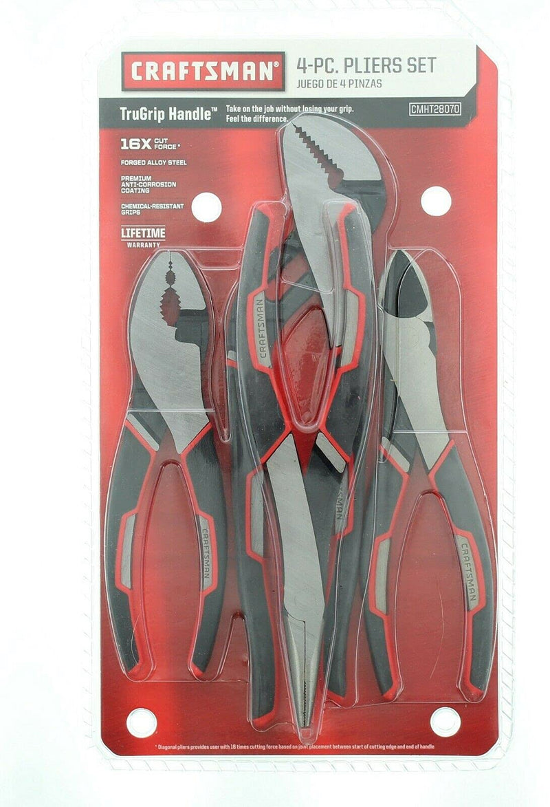 CRAFTSMAN 928070 4 Piece Pliers Set
