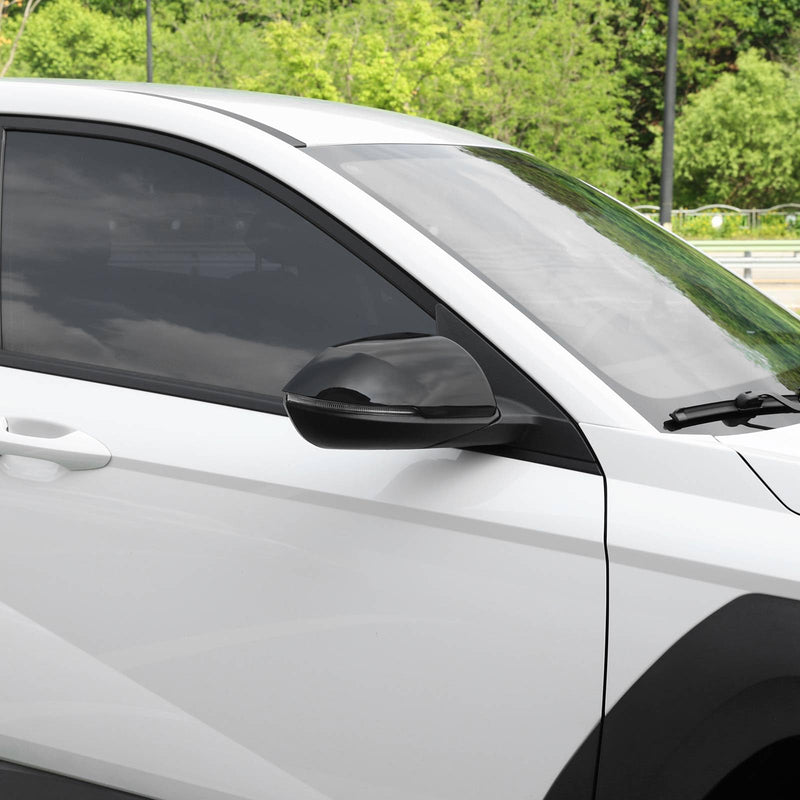 ABS Car Exterior Mirror Cover Side Rearview Mirrors Cover Mirrors Protective Caps Mirror Protective Shell Compatible with Hyundai Kona SX2 2024 2025 Accessories (Glossy Black Style) Glossy Black Style