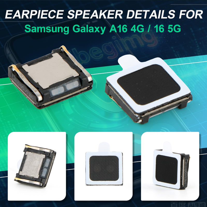 Speaker for Samsung Galaxy A16 Ear Up Front Speaker Replacement for Samsung A16 4G/5G A166B A165F Earpiece Speaker Audio Voice with Repair Tool