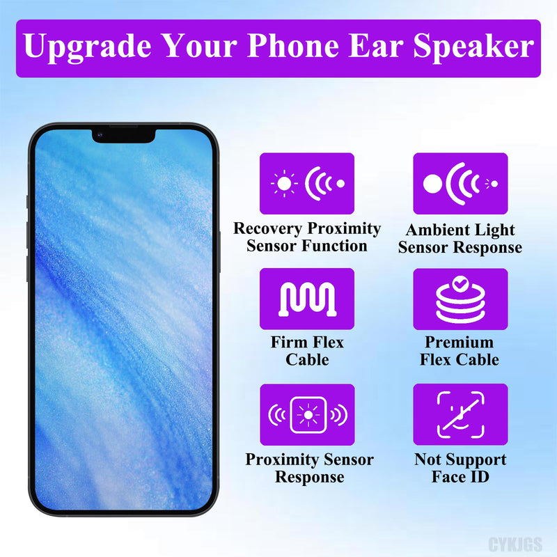 for iPhone 14 Pro Max Earpiece Ear Speaker Flex Cable Replacement for iPhone 14promax Proximity Sensor Flex Cable with Full Repair Fix Tools Kit Waterproof for A2651 A2893 A2894 A2895 A2896