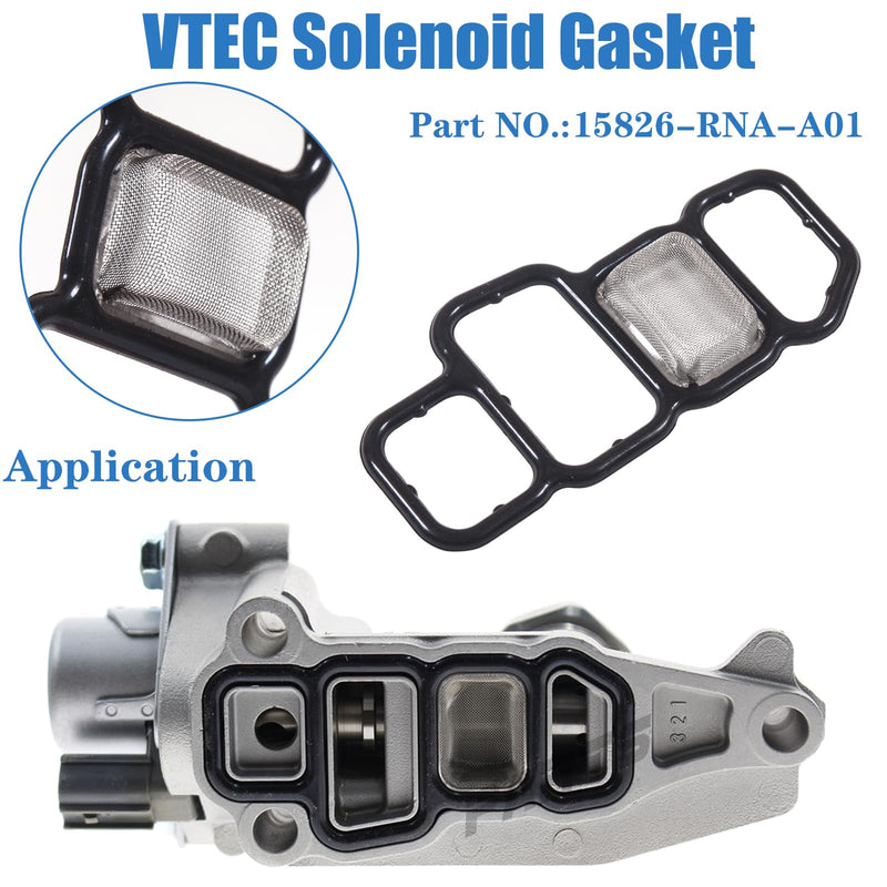 15826-RNA-A01 for Honda Civic 1.8 Vtec Solenoid Gasket VVT Accord Cr-V Hr-V Acura Ilx 2.0 4.5L 2006 2007 2008 2009 2010 2011 2012 2013 2014 2015 2016 2017-2021 06 07 08 09 10 11 12 13-21 15826RNAA01 15826-RNA-A01