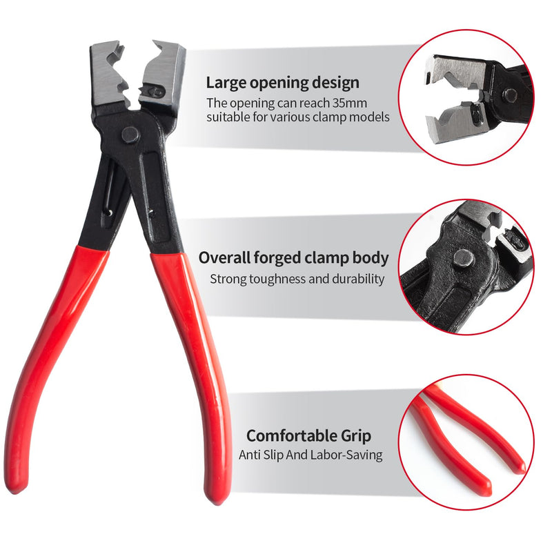 4 Pieces Electrical Disconnect Pliers for Cars, Automotive Electrical Plug Connector Disconnect Tool and Connector Separator and Hose Clamp Pliers Electrical Disconnect Pliers Set 5