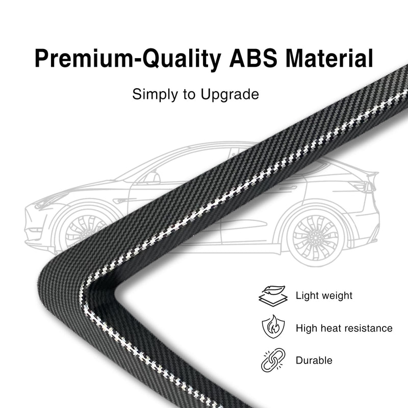 Model 3 Front Fog Light Trim Cover Carbon Fiber Fog Light Cover for Tesla Model 3 2019-2023 Eyebrow Spoiler Accessories Fog Lamp Frame Blade Trim (Matte Carbon Fiber) Matte Carbon Fiber