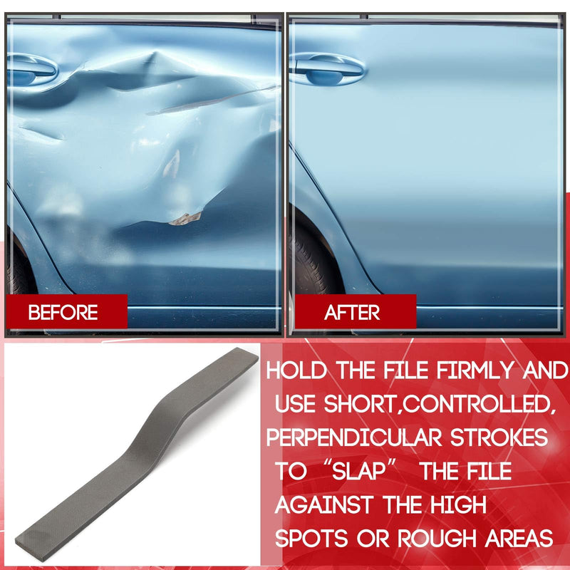 Lasnten Slapping File Coarse Cut Shrinking Metal Smoothing Bodywork Tools Auto Body Hammer for Smoothing and Alignment Files Tools for Metal Auto Dent Repair Slapper
