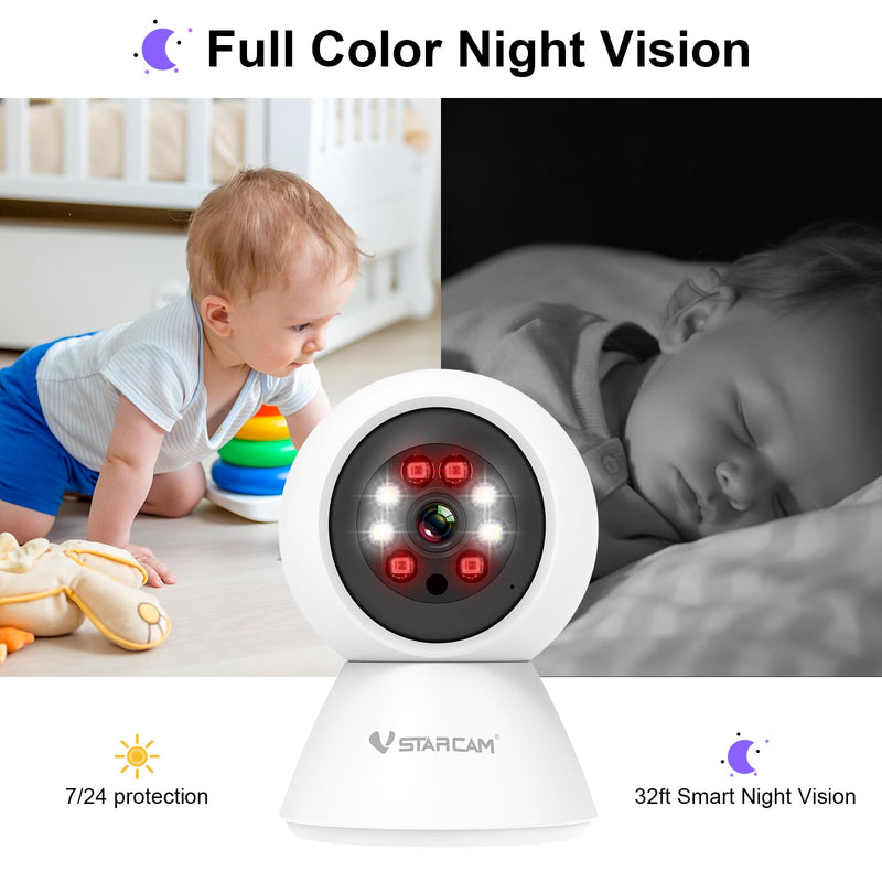 VSTARCAM 1080P Pet Camera Indoor for Dog Camera with Phone APP IR Night Vision, Motion Detection, 2-Way Talk with 7/24 Recording Cloud/SD Card Storage
