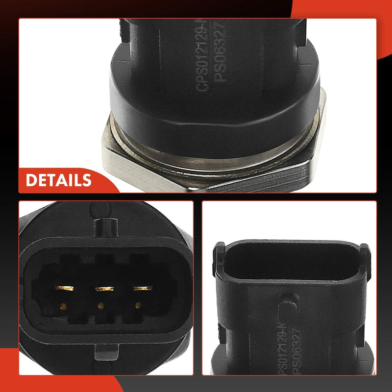 A-Premium Fuel Injection Fuel Rail Pressure Sensor Compatible with Dodge Ram 2500 3500 4500 5500 Freightliner MT45 MT55 S2