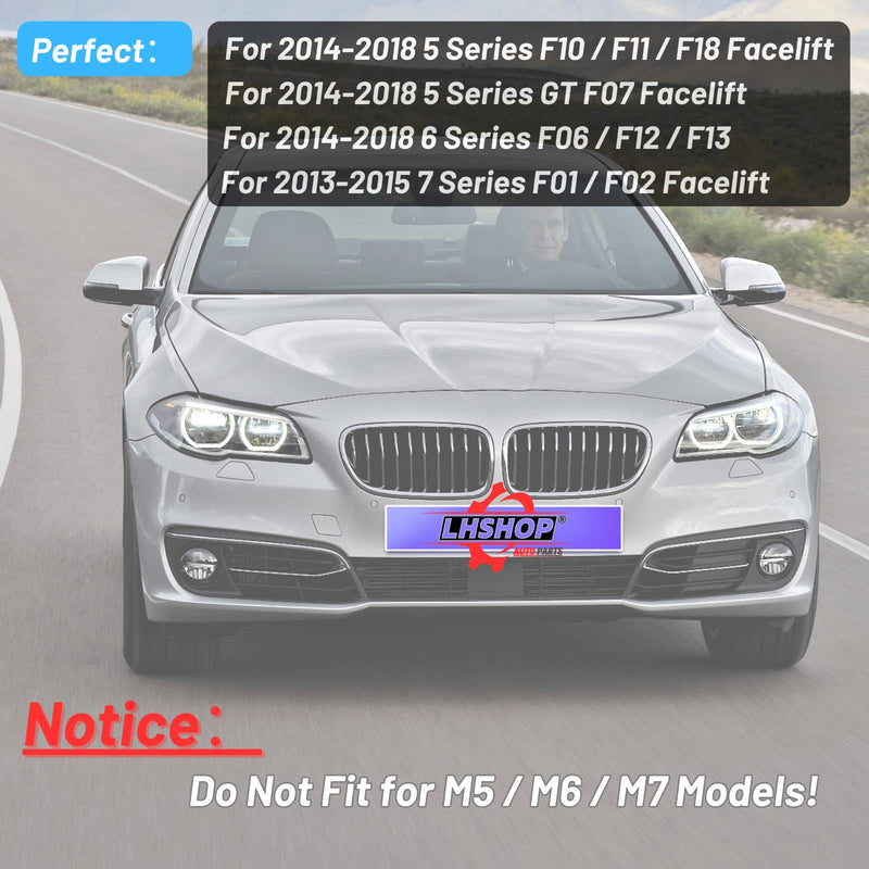 M Sport Car Side Mirror Caps for 2013-2018 BMW 5 6 7 Series F10 F07 F18 F11 F06 F12 F13 F02 520i 528i 535i 640i 650i Facelift Models Exterior Carbon Fiber Accessories Replacement Tuning Parts - 1 Pair for 2014 - 2018 BMW 5 Series F10 F11 F18 LCI