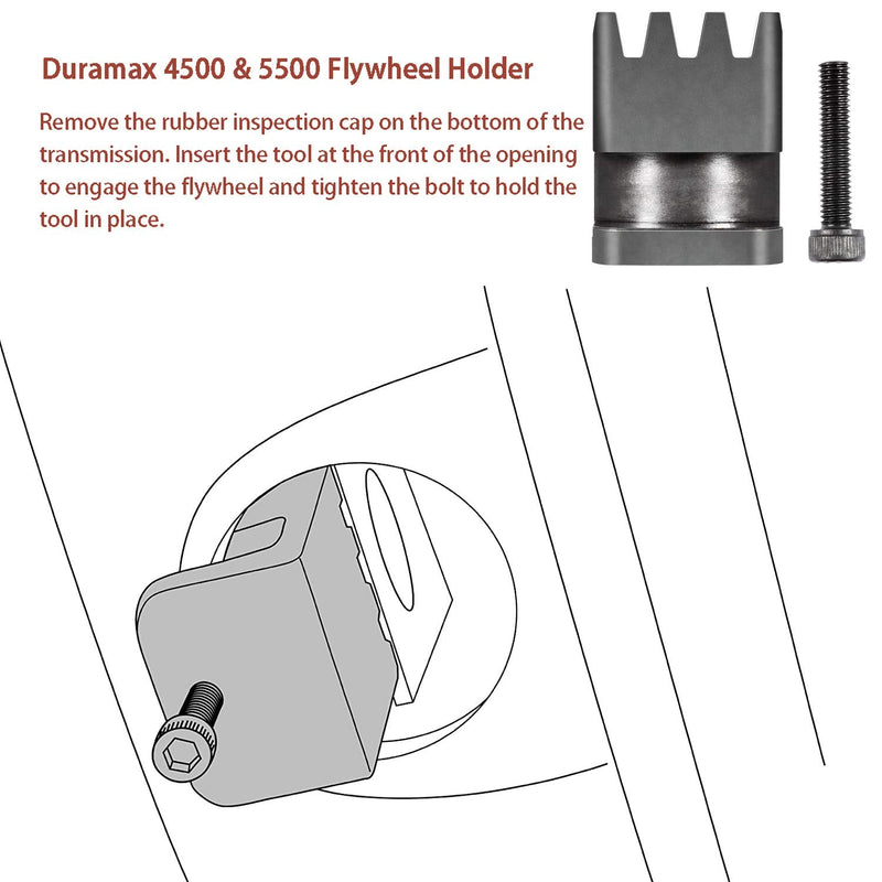 E-cowlboy Flywheel Locking Tool with 36mm 3/4’’ Socket for 6.6L Duramax