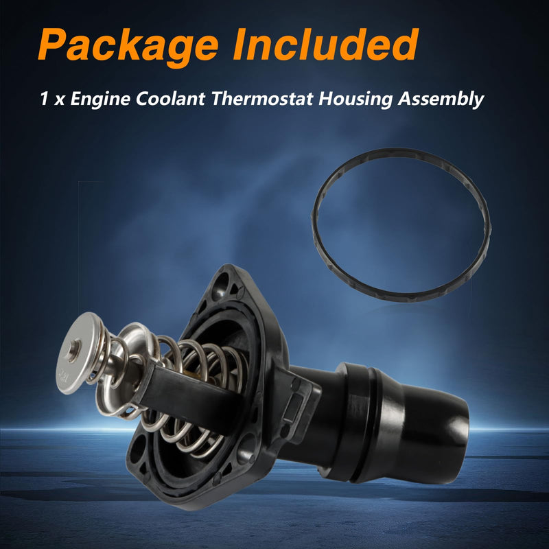 FUSCH Engine Coolant Thermostat Assembly Compatible with Honda Accord 2.4L 2003-2007 Element 2.4L 2003-2011 Replace#:19301-RAA-A02 19301RAAA02