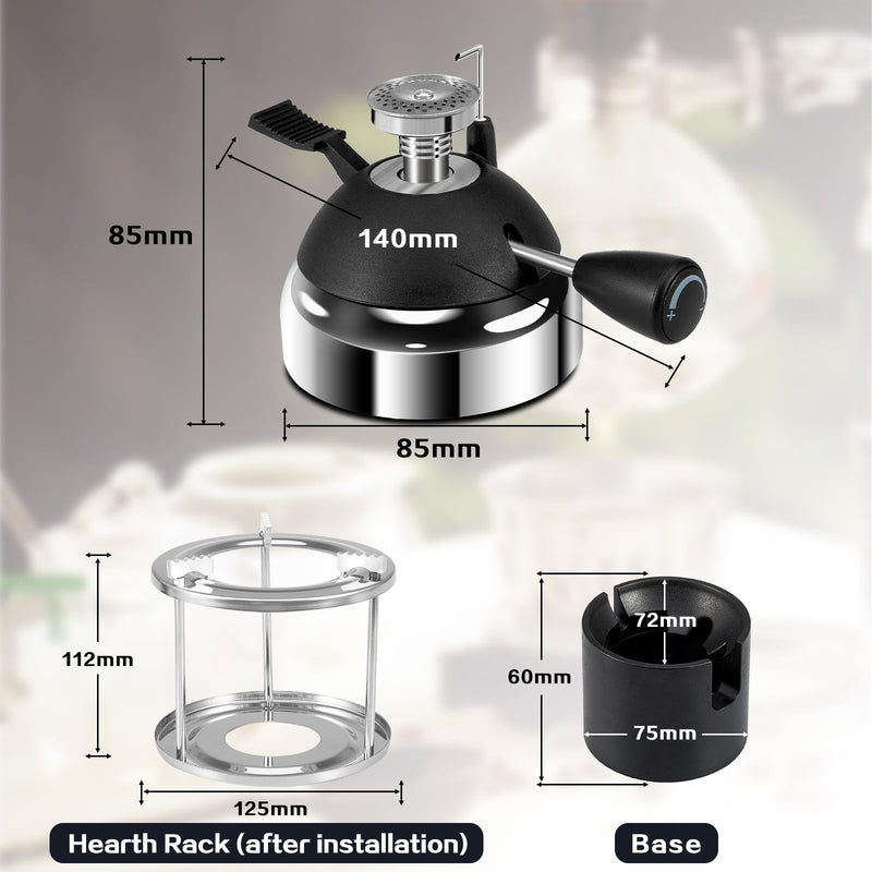 Portable Butane Burner, Mini Butane Stove for Siphon Coffee Maker, Adjustable Flame with Furnace Stand, for Picnic Camping Travel Lab Home